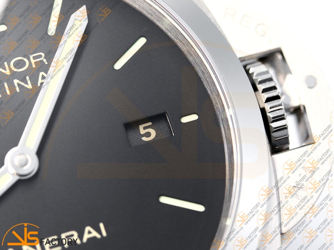 VS Factory Panerai Luminor Marina PAM312 Black Dial 904L Steel Black Leather P.9000 Movement - 图片 7