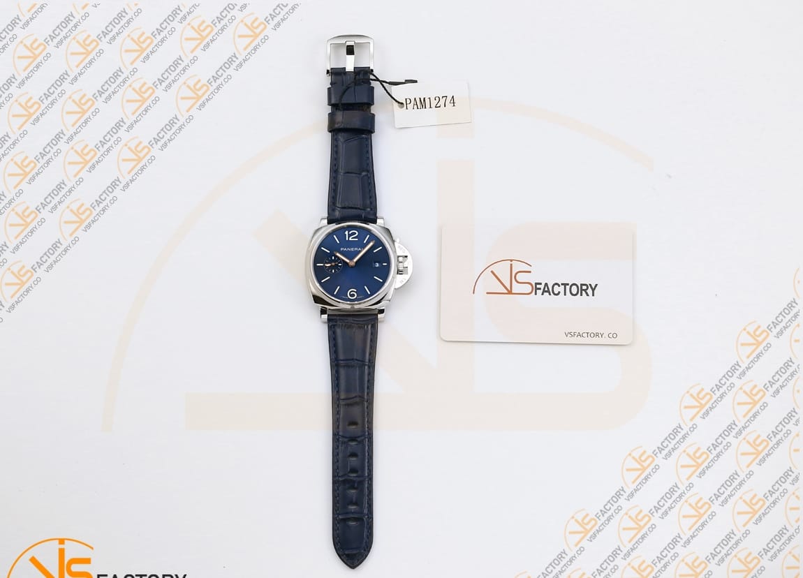 VSFactory Panerai Luminor Due PAM1274 Blue Dial Steel Leather P.900 Movement - 图片 2