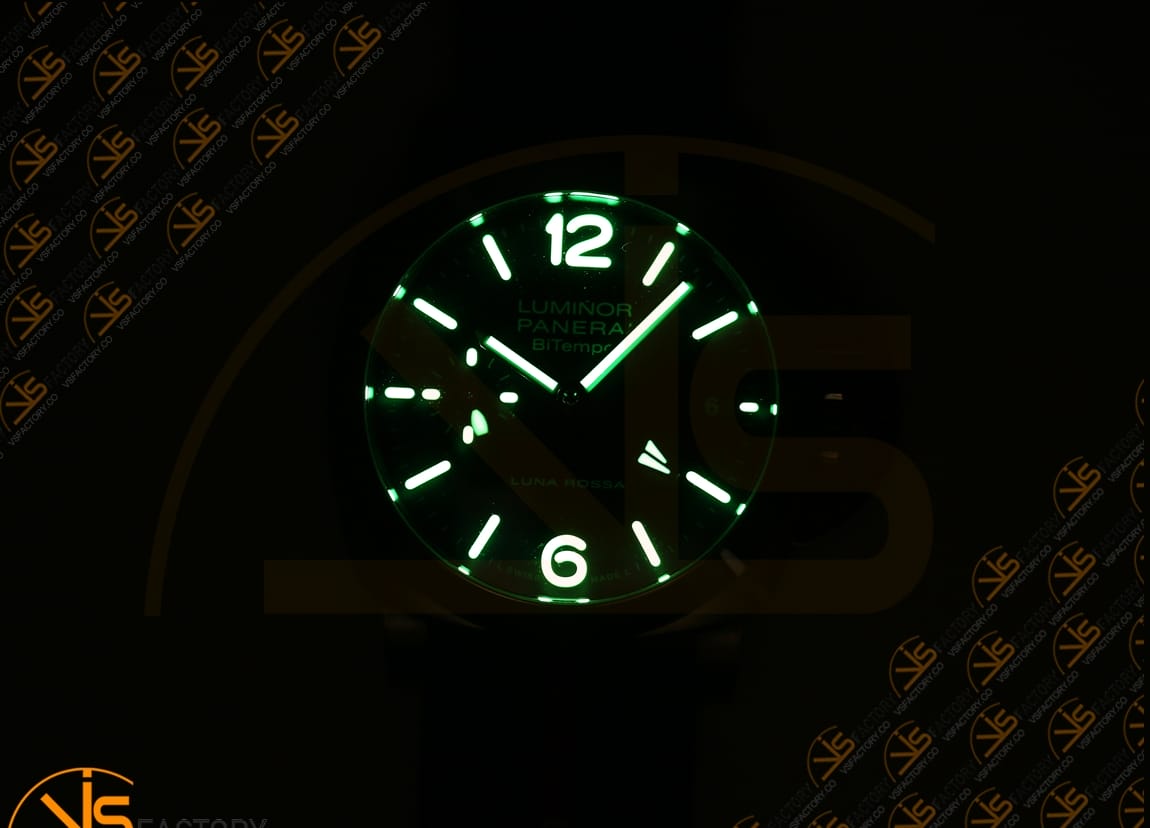 VS Factory Panerai Quaranta BiTempo PAM1404 Luna Rossa SS Case Blue Nylon Stra P.900 Movement - 图片 14