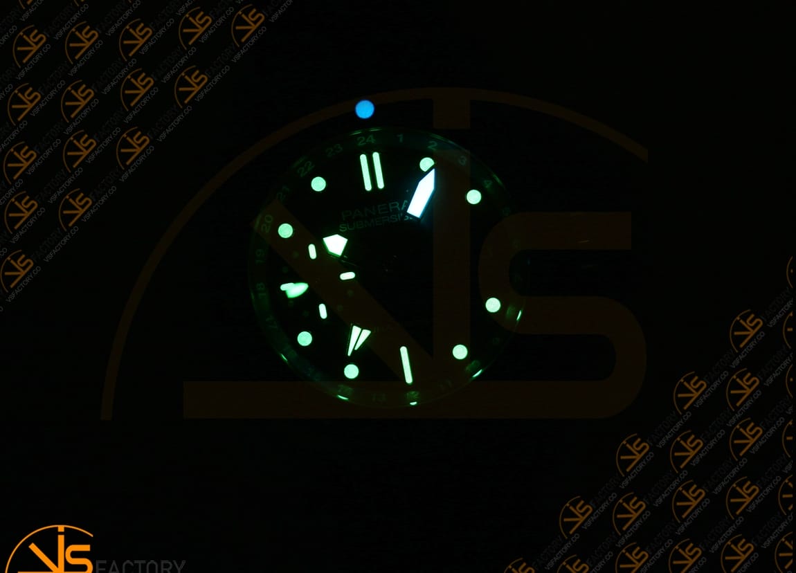 VS Factory Panerai Submersible GMT PAM1507 Luna Rossa Black Dial Blue Nylon Strap P.900 Movement - 图片 14