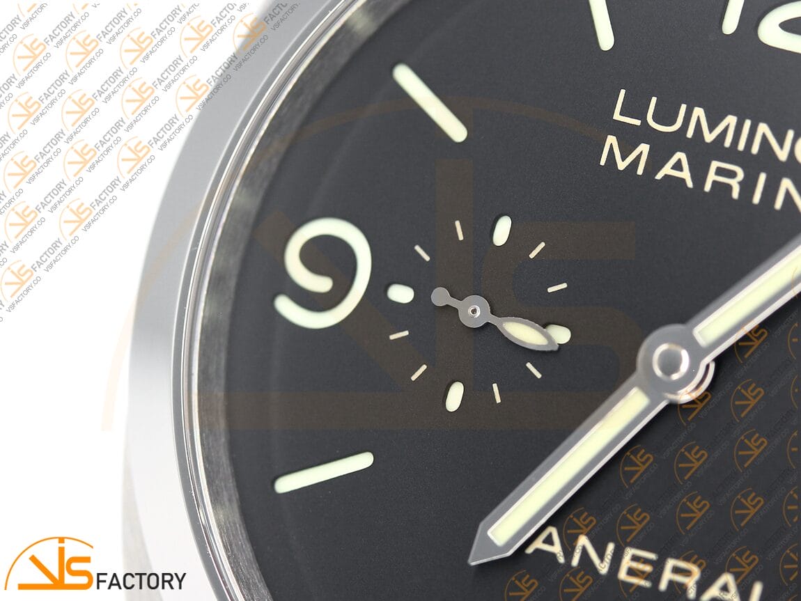 VS Factory Panerai Luminor Marina PAM312 Black Dial 904L Steel Black Leather P.9000 Movement - 图片 6