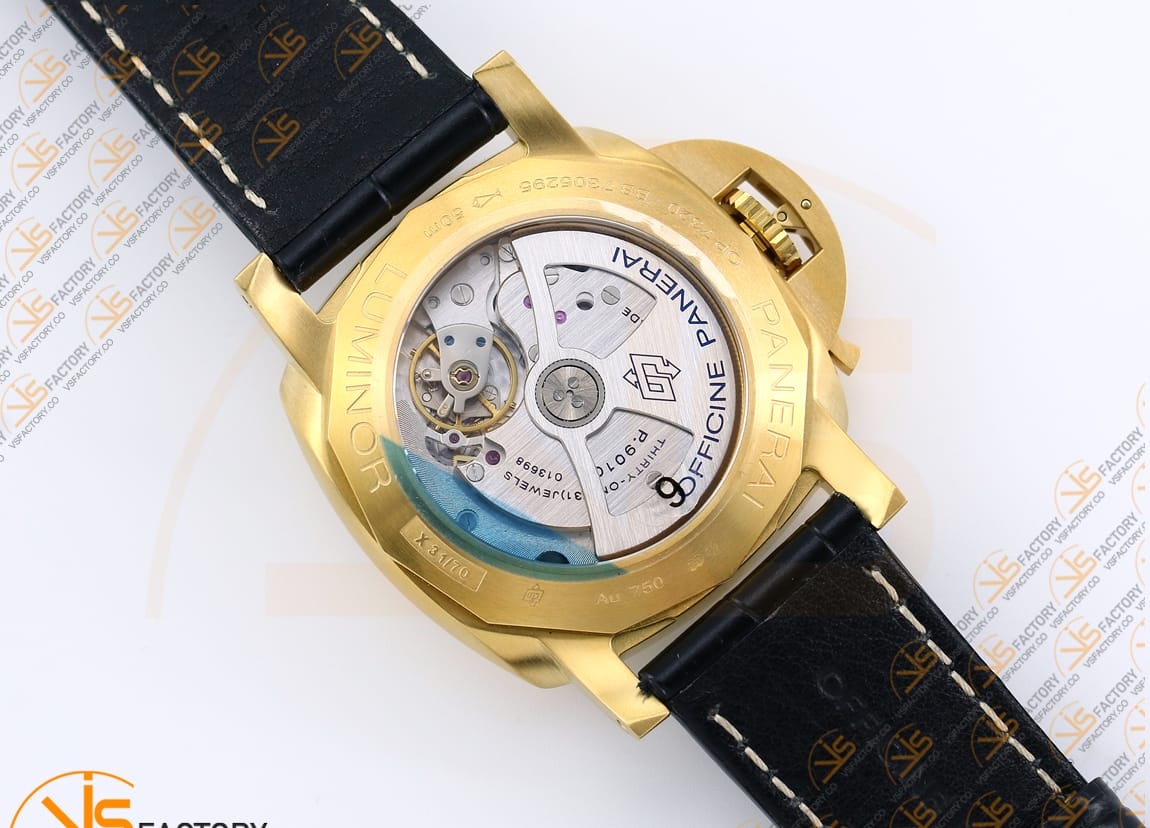 VS Factory Panerai PAM1115 Luminor Marina Black Dial Yellow Gold Case P9010 Movement - 图片 11