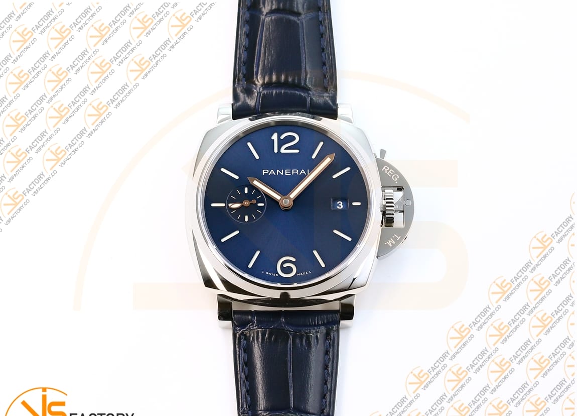 VSFactory Panerai Luminor Due PAM1274 Blue Dial Steel Leather P.900 Movement - 图片 4
