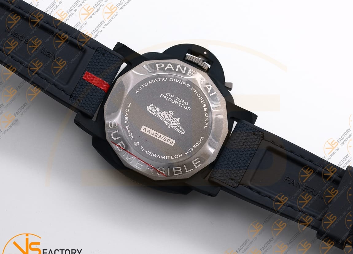 VS Factory Panerai Submersible PAM1543 White Dial Blue Nylon Rubber Strap P.900 Movement - 图片 12