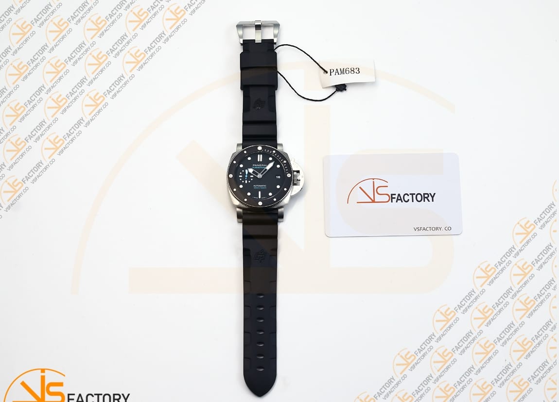 VS Factory Panerai Submersible PAM683 Black Dial Steel Asia XXXIV Movement - 图片 2