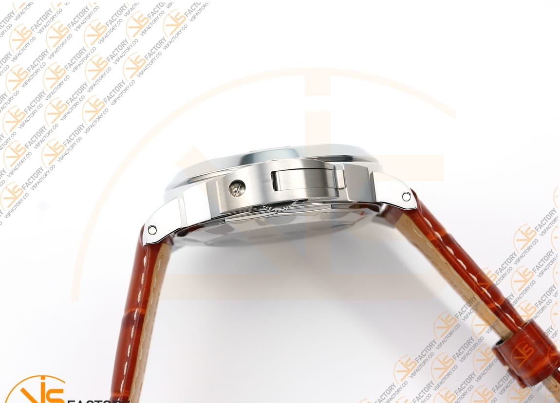 VS Factory Panerai Luminor GMT PAM088 Black Dial 904L Steel Brown Leather P.9001 Movement - 图片 10