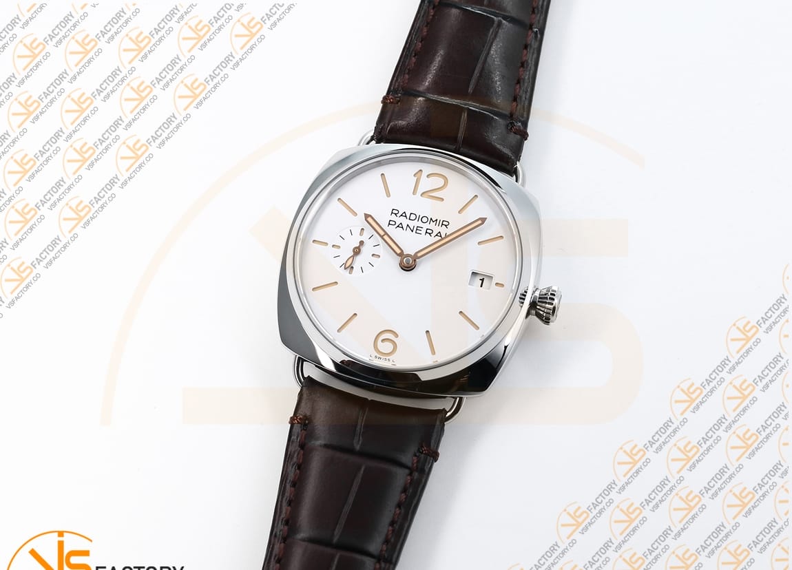 VS Factory Panerai Radiomir PAM1292 White Dial Steel Leather P.900 Movement - 图片 5