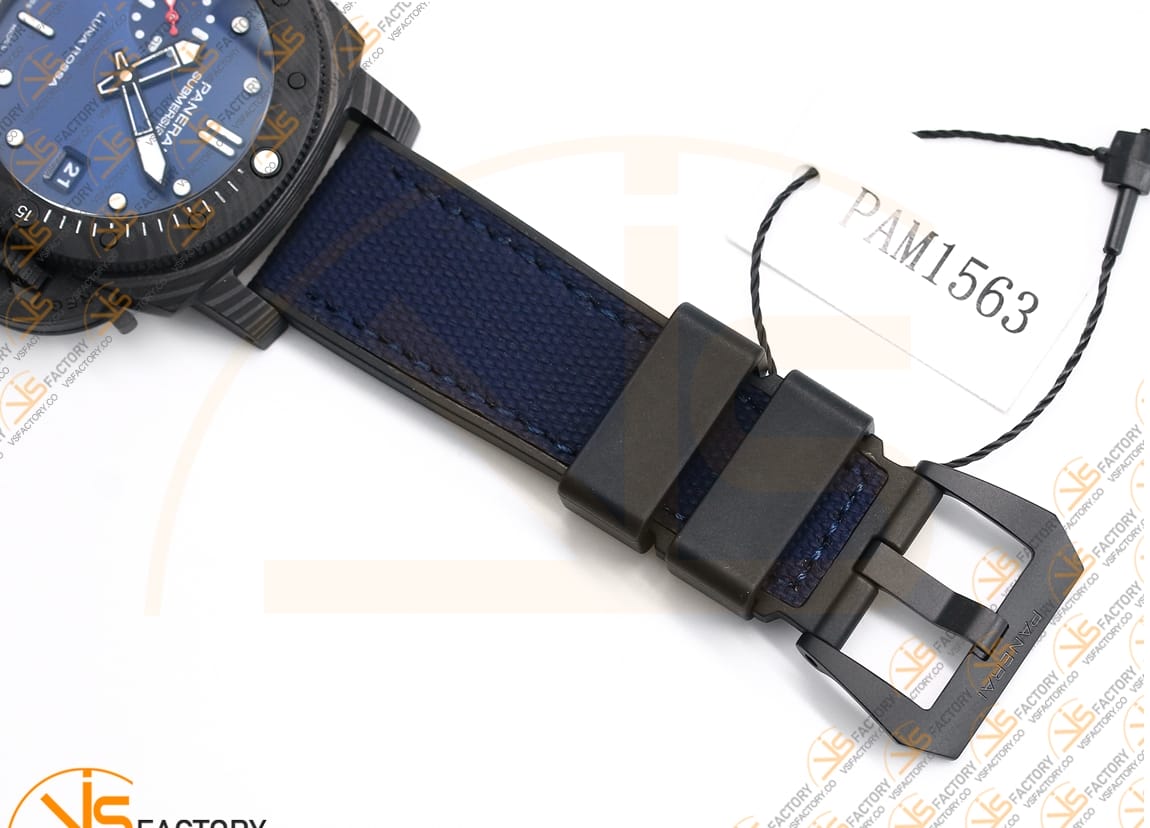 VS Factory Panerai Submersible PAM1563 Luna Rossa 42mm Blue Dial Blue Nylon P900 Movement - 图片 12