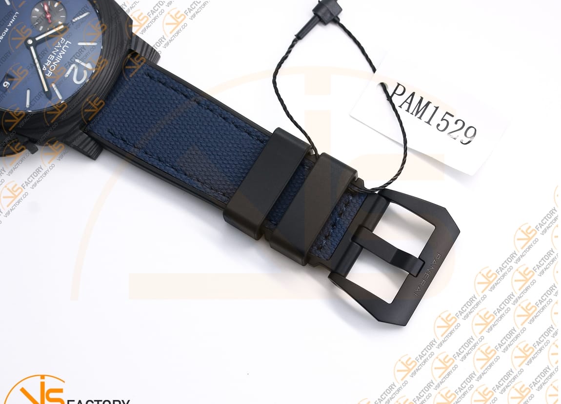 VS Factory Panerai Submersible PAM1529 Luna Rossa Carbotech Blue Fabric P9010 Movement - 图片 13