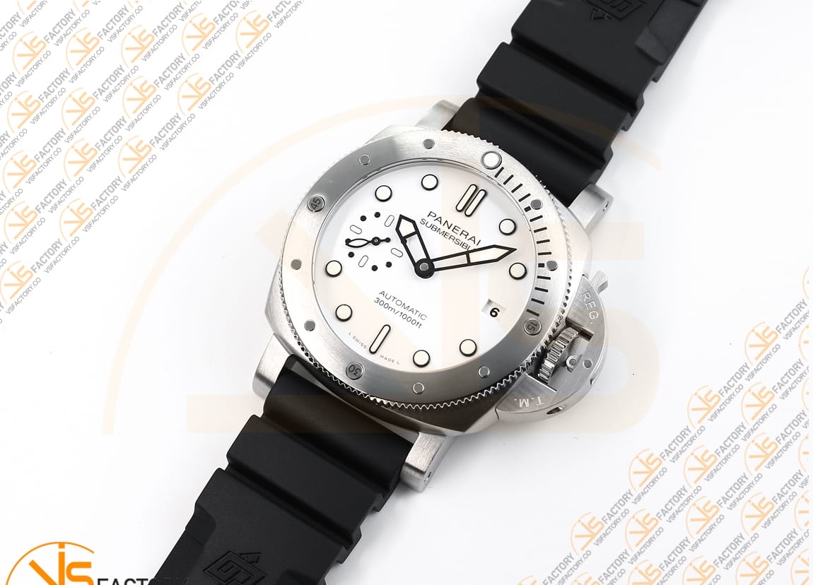 VS Factory Panerai Submersible PAM2223 White Dial Steel P.900 Movement - 图片 5
