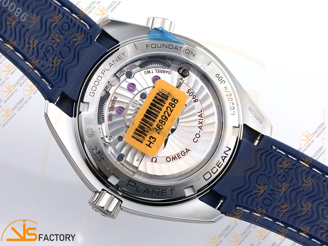 VSFactory (VSF) Omega Planet Ocean 600M GMT 43.5mm Blue Dial Blue Ceramic Bezel SS A8605 Movement - 图片 13