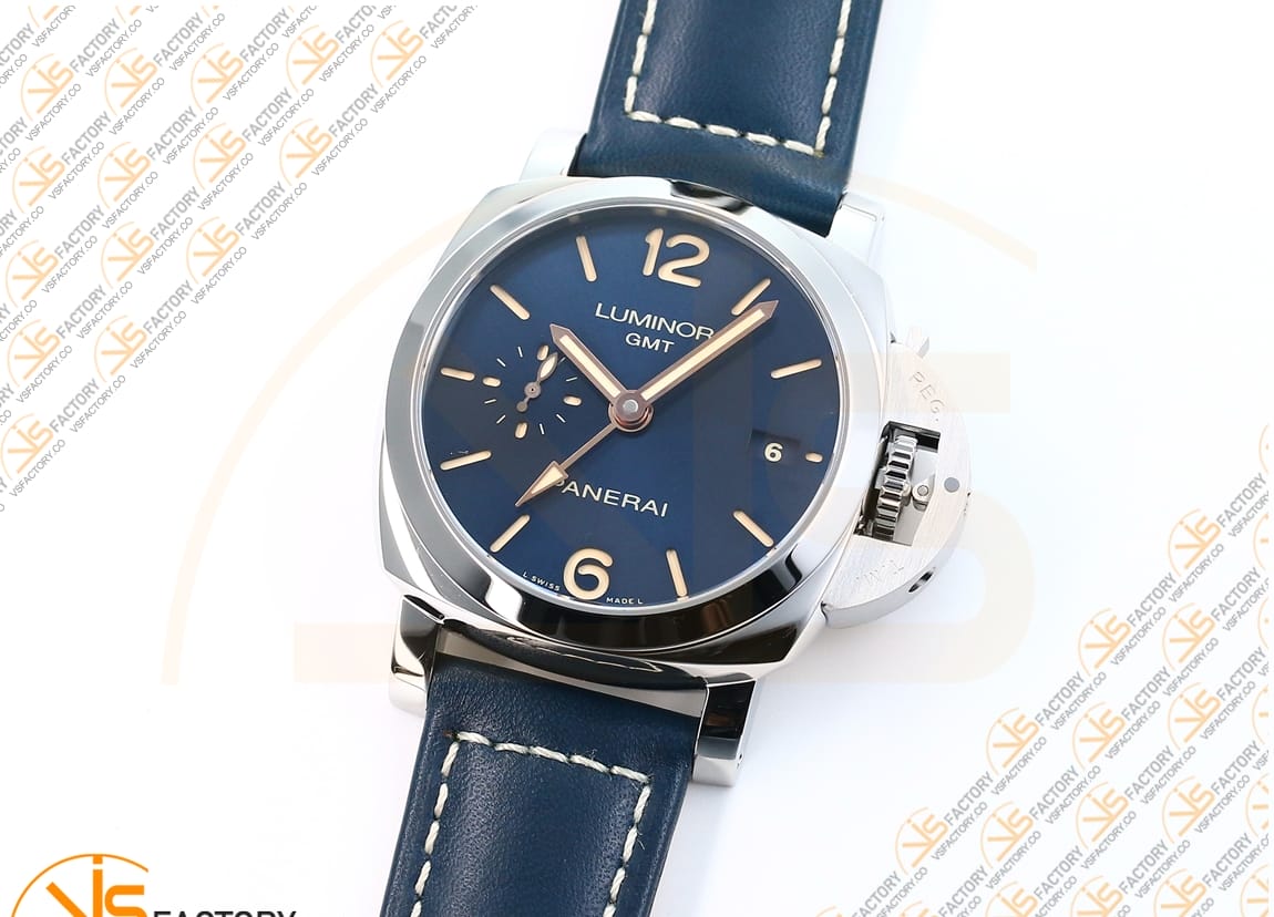 VS Factory Panerai Luminor 1950 PAM688 Blue Dial Stainless Steel Leather P.9001 Movement - 图片 5