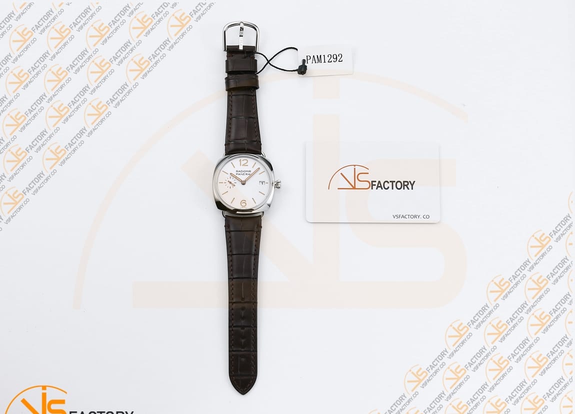 VS Factory Panerai Radiomir PAM1292 White Dial Steel Leather P.900 Movement - 图片 2