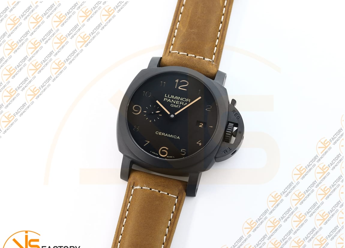 VS Factory Panerai Luminor GMT PAM441 Brown Dial Ceramic P.9001 Movement - 图片 5