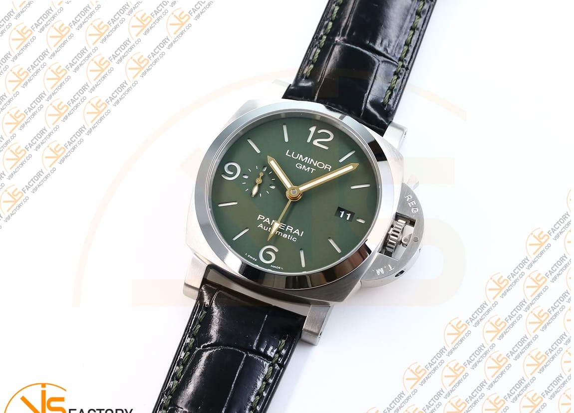 VS Factory Panerai PAM1056 Luminor GMT Green Dial Steel Case P9011 Movement - 图片 5