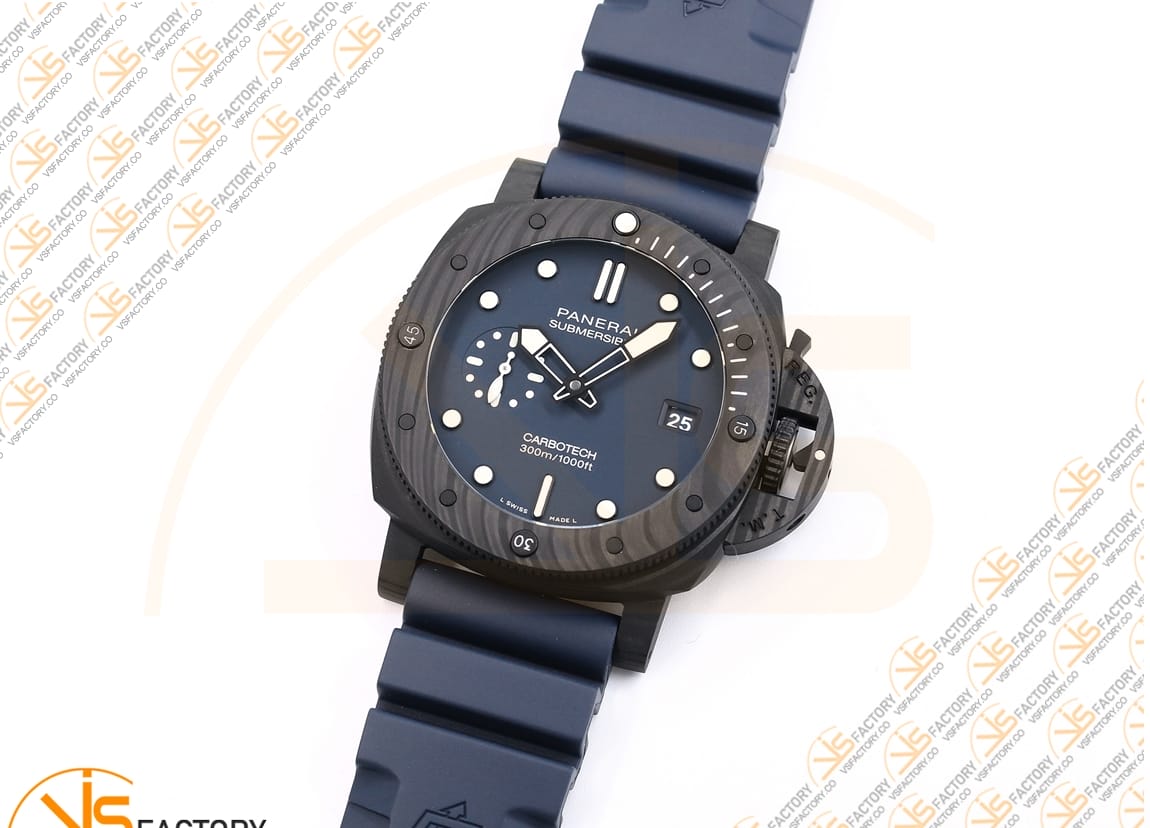 VS Factory Panerai Submersible PAM1232 QuarantaQuattro 44mm Black Dial Fiber Case P900 Movement - 图片 5