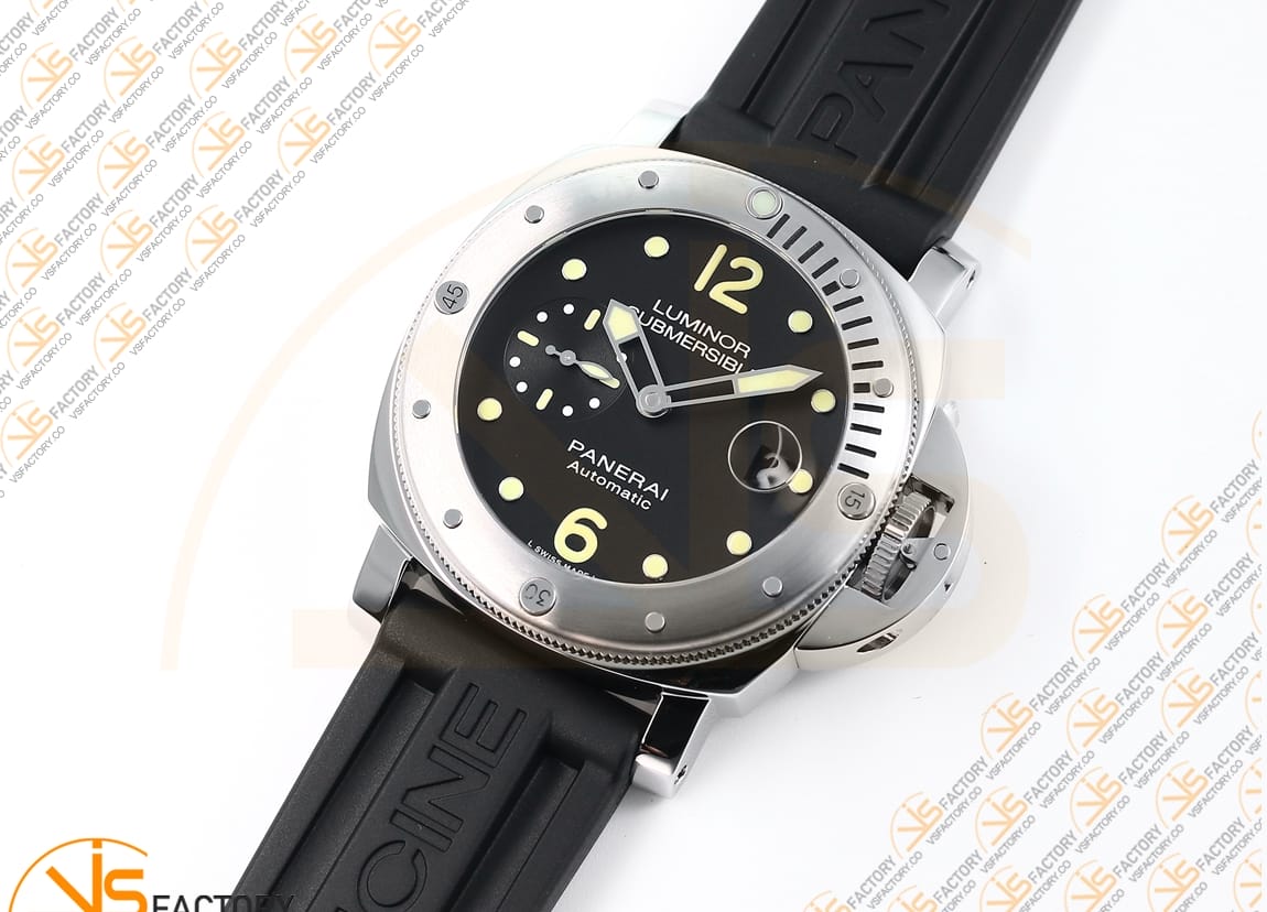 VS Factory Panerai Luminor Submersible PAM1024 Black Dial Steel Rubber P.900 Movement - 图片 5