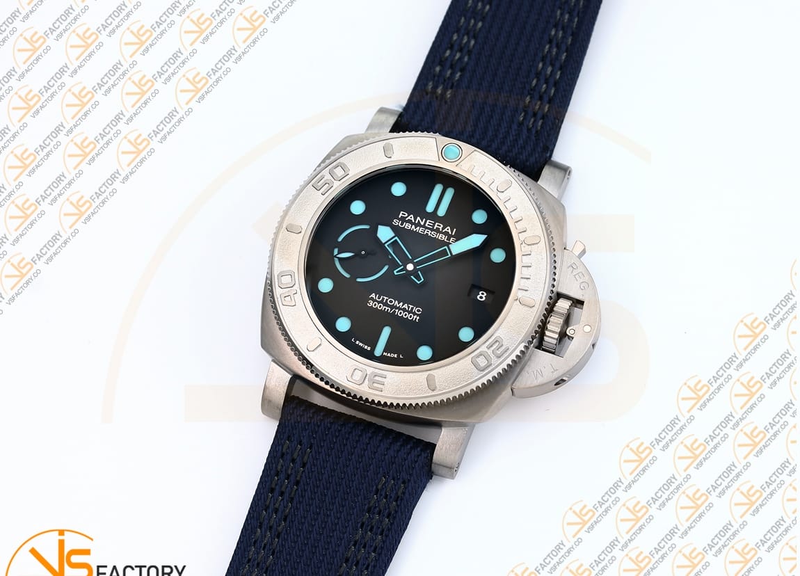 VS Factory Panerai Submersible Mike Horn PAM985 Blue Dial Titanium P.9010 Movement - 图片 5