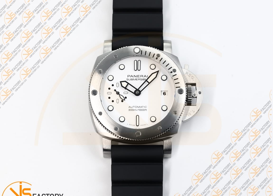 VS Factory Panerai Submersible PAM2223 White Dial Steel P.900 Movement - 图片 4