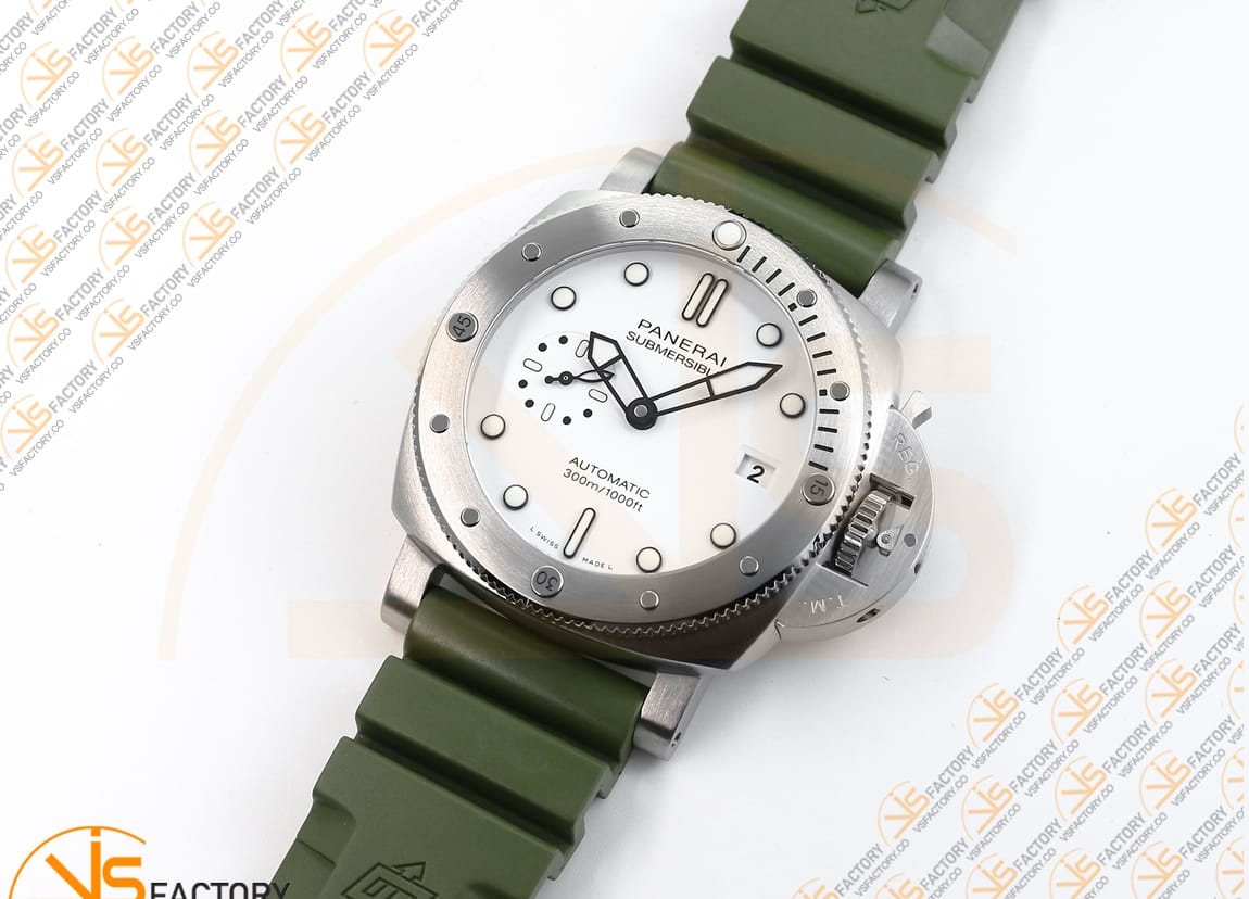 VS Factory Panerai Submersible QuarantaQuattro PAM1226 White Dial Steel Rubber Strap P.9010 Movement - 图片 5