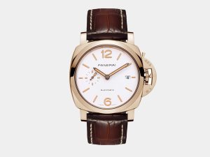 VS Factory Panerai Luminor Due PAM1042 White Dial Rose Gold Leather P.900 Movement