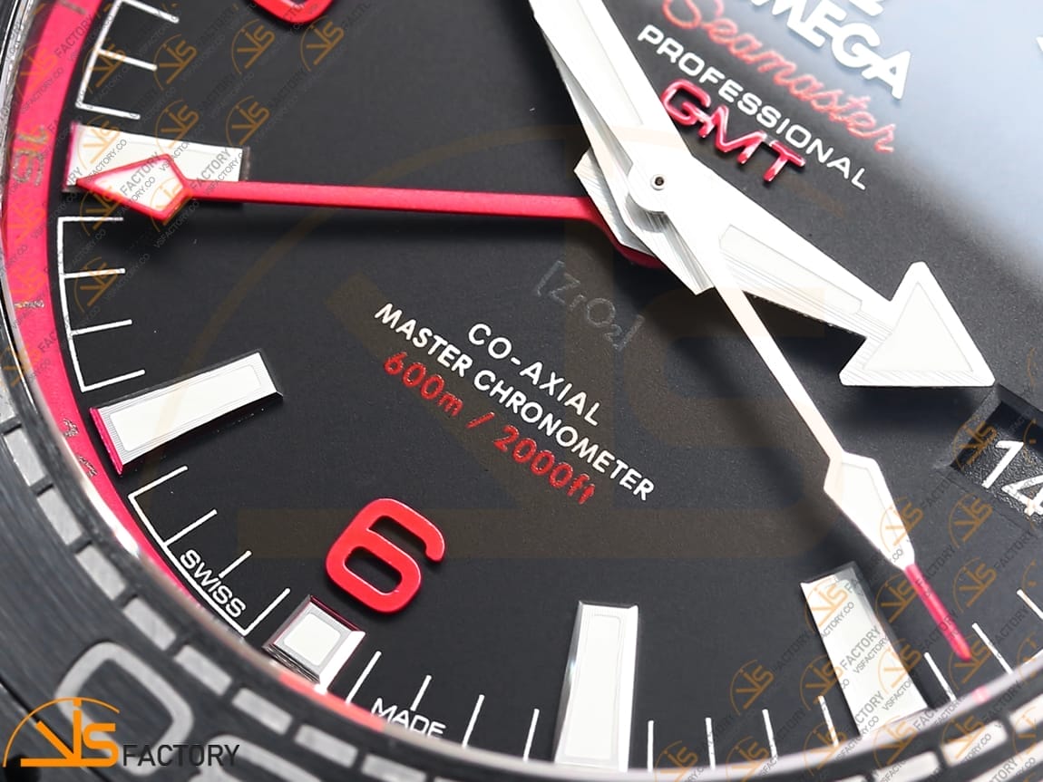VSFactory (VSF) Omega Planet Ocean 45.5mm Deep Black Red Dial Real Ceramic A8906 Movement - 图片 6