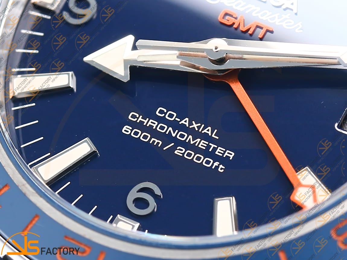 VSFactory (VSF) Omega Planet Ocean 600M GMT 43.5mm Blue Dial Blue Ceramic Bezel SS A8605 Movement - 图片 6