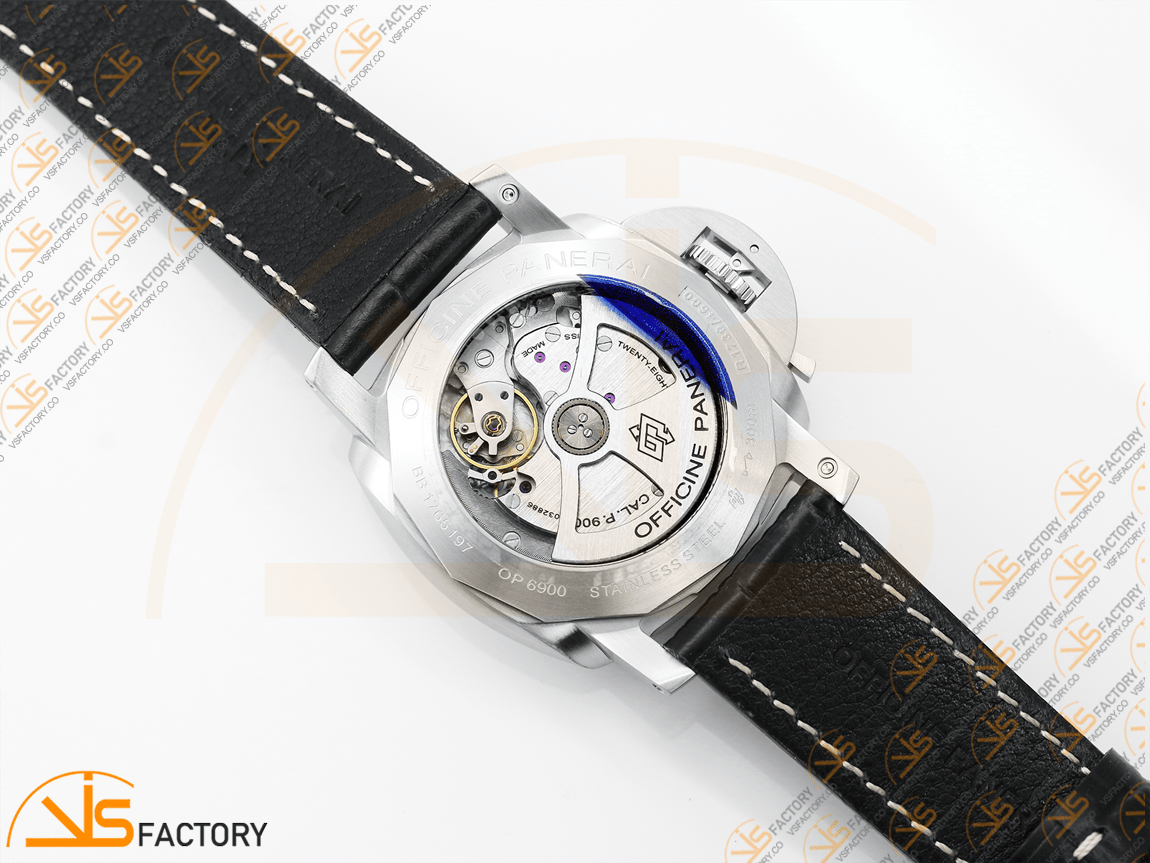 VS Factory Panerai Luminor Marina PAM312 Black Dial 904L Steel Black Leather P.9000 Movement - 图片 13