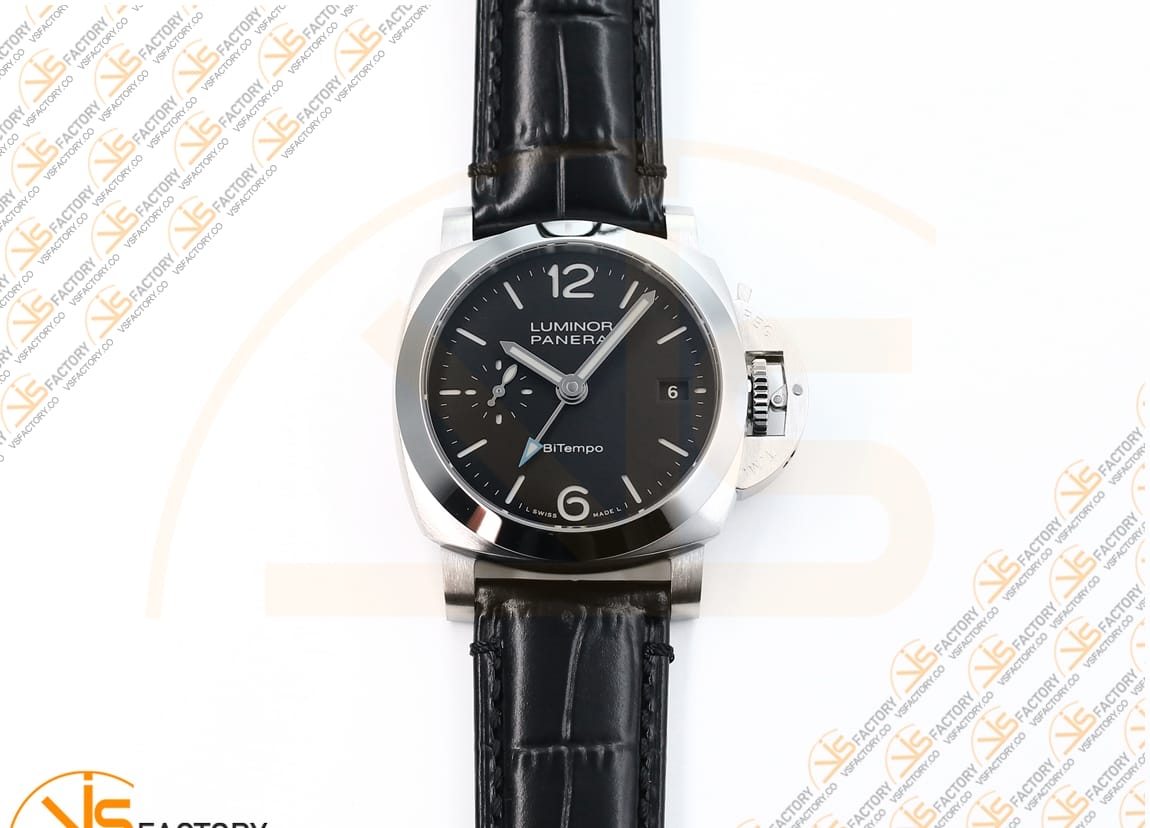 VS Factory Panerai Luminor Quaranta BiTempo PAM1365 Black Dial Stainless Steel Rubber P.900 Movement - 图片 4