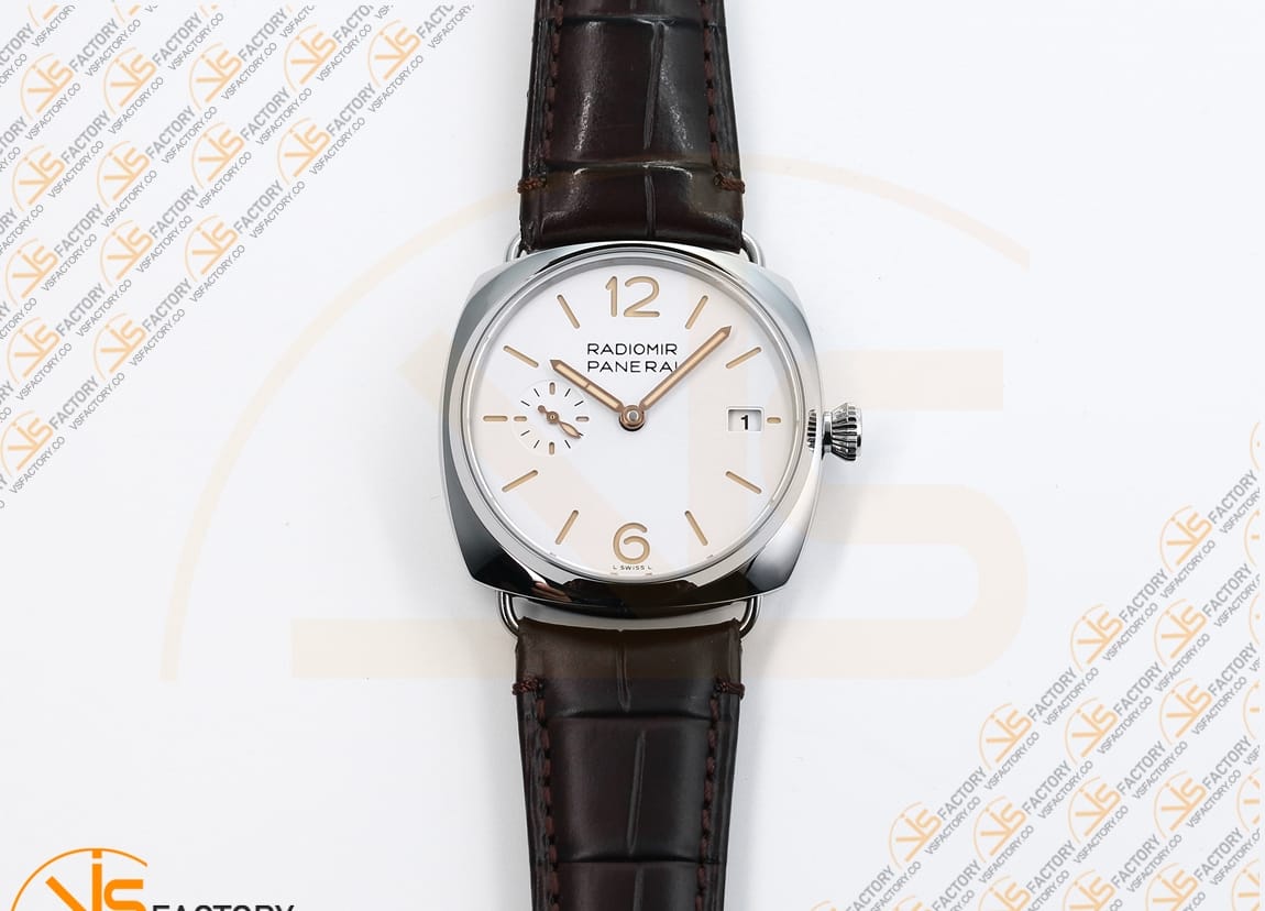 VS Factory Panerai Radiomir PAM1292 White Dial Steel Leather P.900 Movement - 图片 4