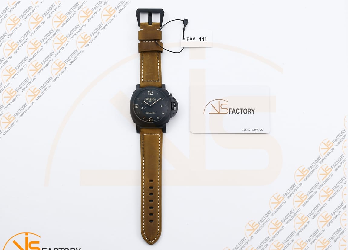 VS Factory Panerai Luminor GMT PAM441 Brown Dial Ceramic P.9001 Movement - 图片 2