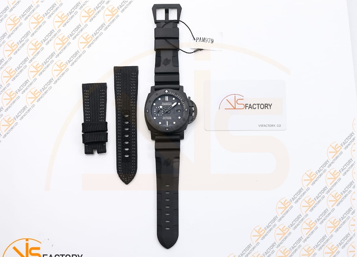 VS Factory Panerai Submersible PAM979 Black Dial Carbotech P.9000 Movement - 图片 2
