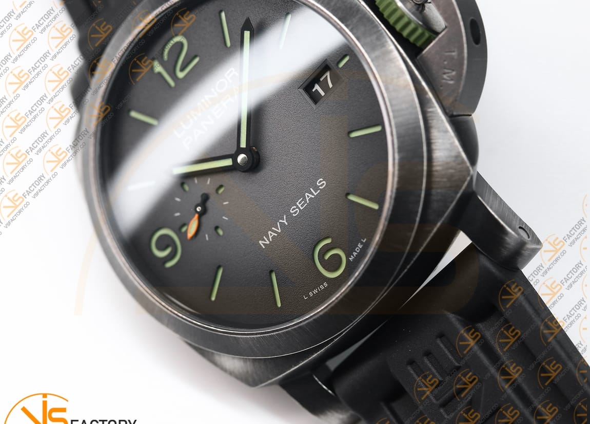 VS Factory Panerai PAM1412 Luminor Marina Navy SEALs 44mm Steel Case P.9010 Movement - 图片 5