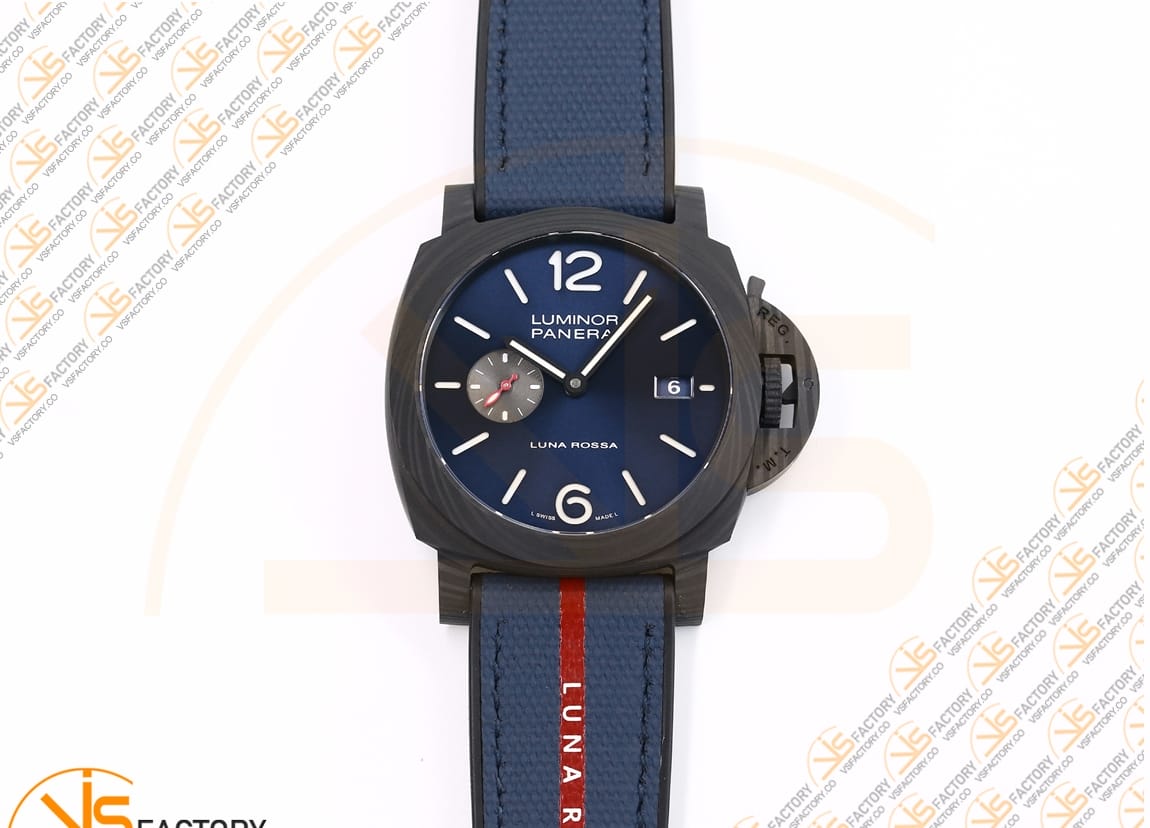 VS Factory Panerai Submersible PAM1529 Luna Rossa Carbotech Blue Fabric P9010 Movement - 图片 4