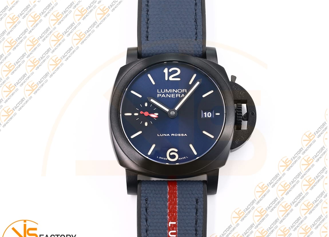 VS Factory Panerai Luminor Quaranta BiTempo PAM1408 Luna Rossa DLC Blue Rubber P900 Movement - 图片 4
