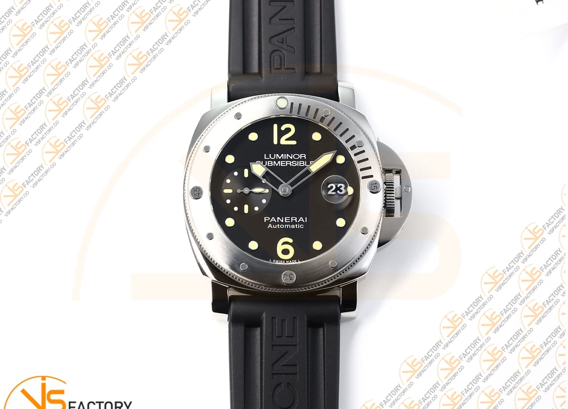 VS Factory Panerai Luminor Submersible PAM1024 Black Dial Steel Rubber P.900 Movement - 图片 4