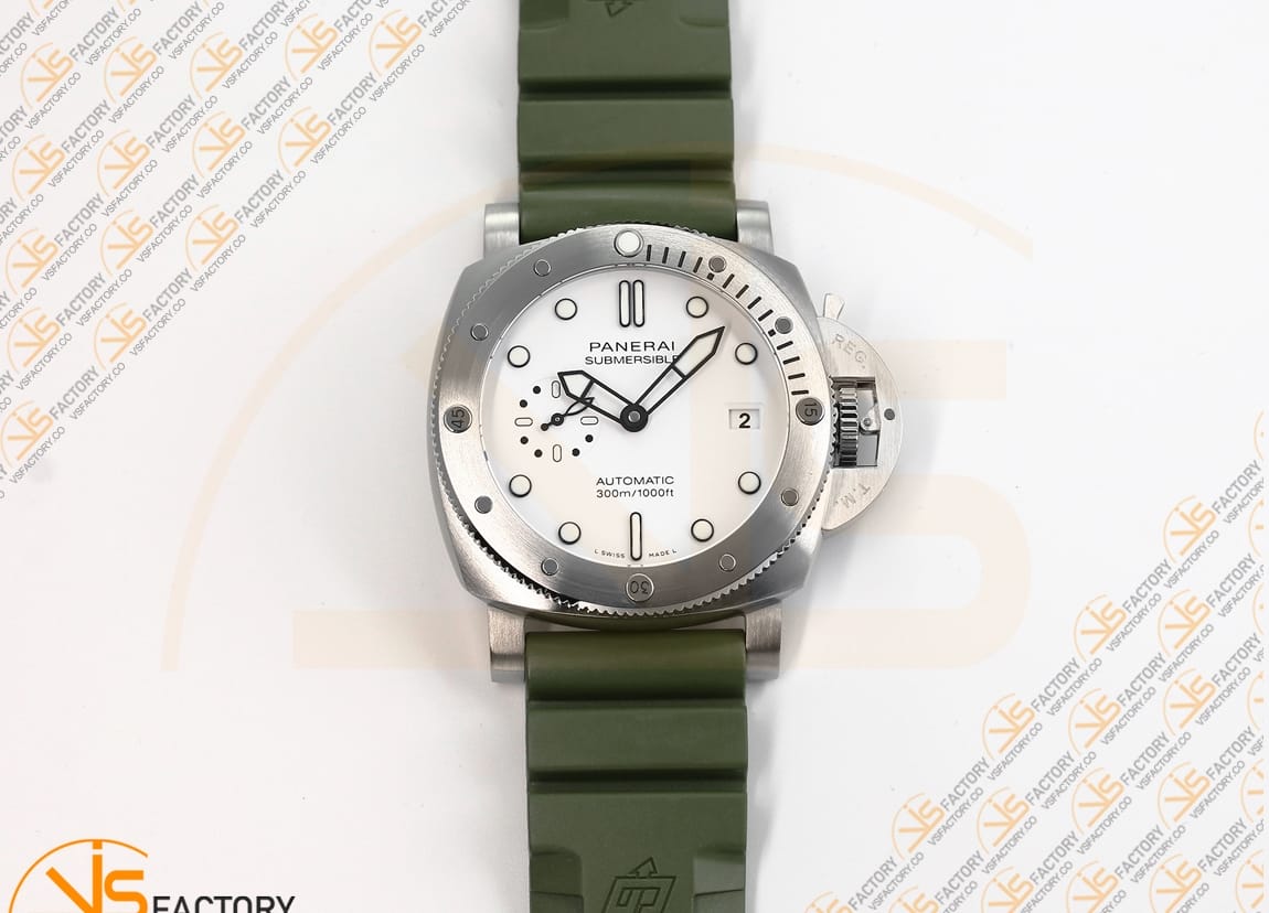 VS Factory Panerai Submersible QuarantaQuattro PAM1226 White Dial Steel Rubber Strap P.9010 Movement - 图片 4