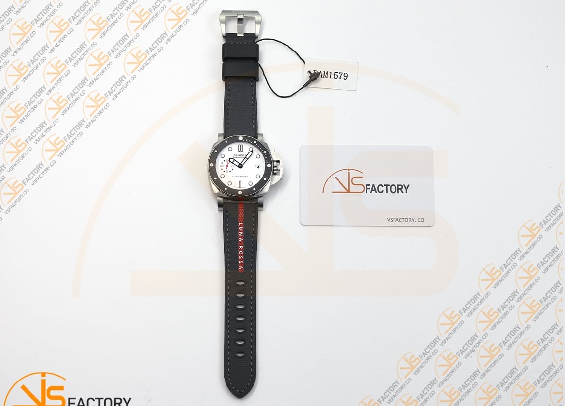 VS Factory Panerai Submersible PAM1579 Luna Rossa Black Dial Gray Nylon Strap P.900 Movement - 图片 2