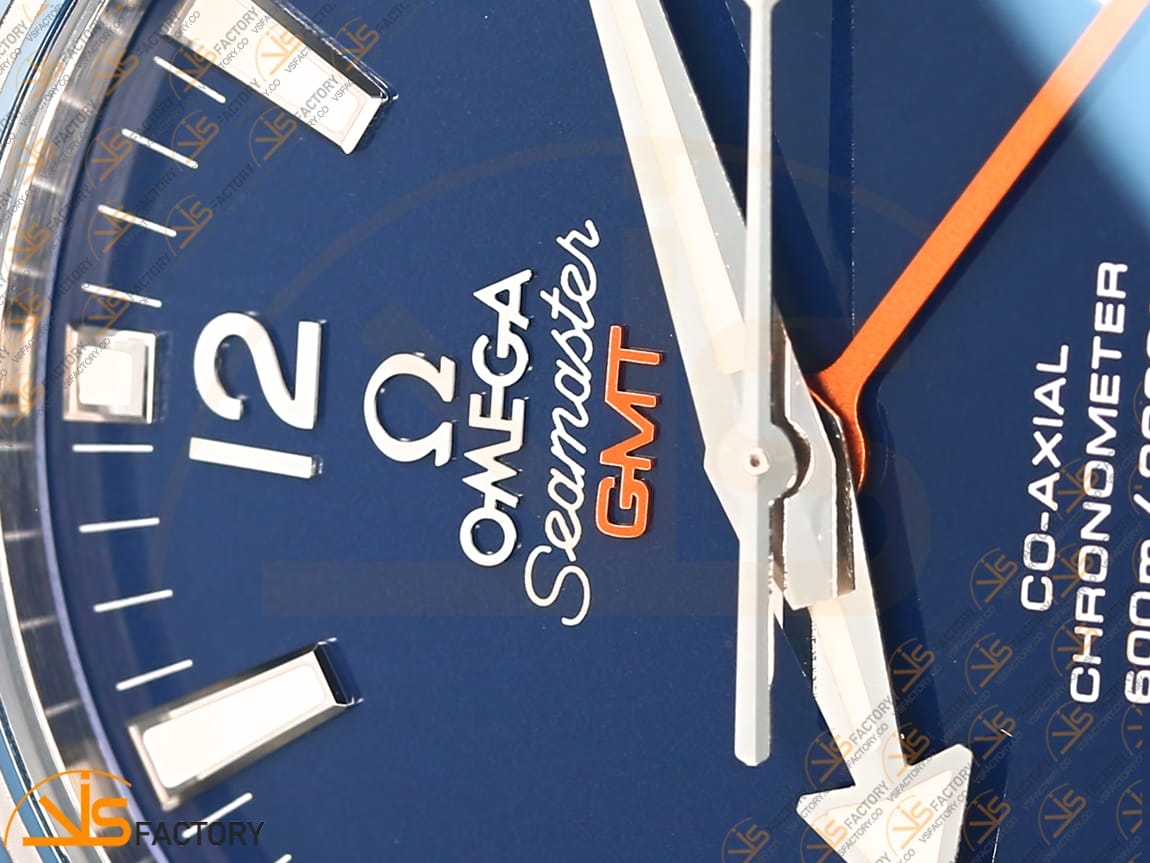 VSFactory (VSF) Omega Planet Ocean 600M GMT 43.5mm Blue Dial Blue Ceramic Bezel SS A8605 Movement - 图片 7