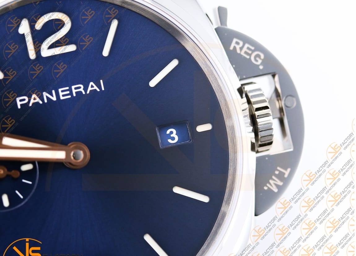 VSFactory Panerai Luminor Due PAM1274 Blue Dial Steel Leather P.900 Movement - 图片 6