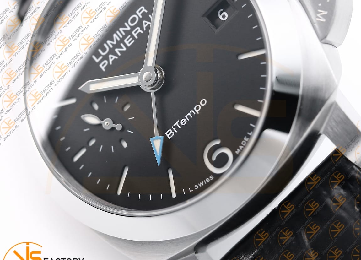 VS Factory Panerai Luminor Quaranta BiTempo PAM1365 Black Dial Stainless Steel Rubber P.900 Movement - 图片 9