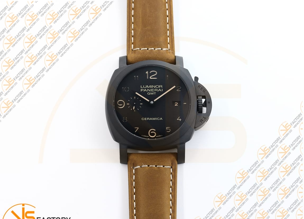 VS Factory Panerai Luminor GMT PAM441 Brown Dial Ceramic P.9001 Movement - 图片 4
