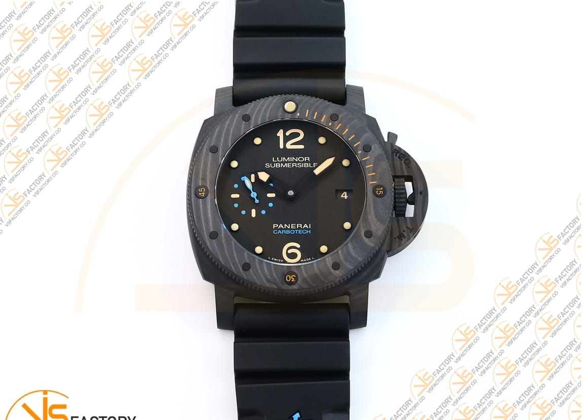 VS Factory Panerai Luminor Submersible PAM616 Black Dial Carbotech P.9000 Movement - 图片 4