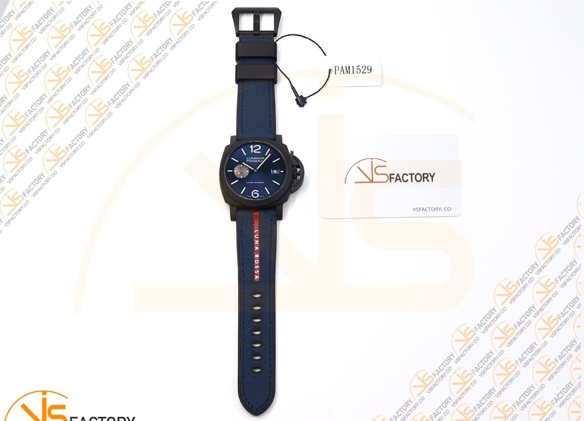 VS Factory Panerai Submersible PAM1529 Luna Rossa Carbotech Blue Fabric P9010 Movement - 图片 2