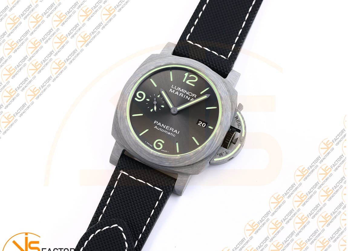 VS Factory Panerai Luminor Marina PAM1119 Blue Dial Forged Carbon Nylon P.9010 Movement - 图片 5