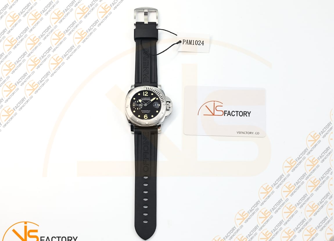 VS Factory Panerai Luminor Submersible PAM1024 Black Dial Steel Rubber P.900 Movement - 图片 2