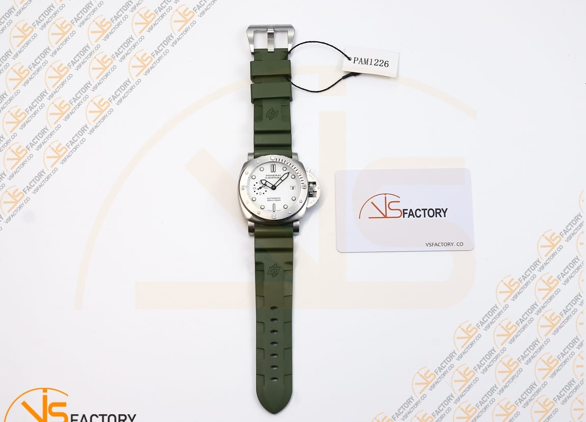 VS Factory Panerai Submersible QuarantaQuattro PAM1226 White Dial Steel Rubber Strap P.9010 Movement - 图片 2