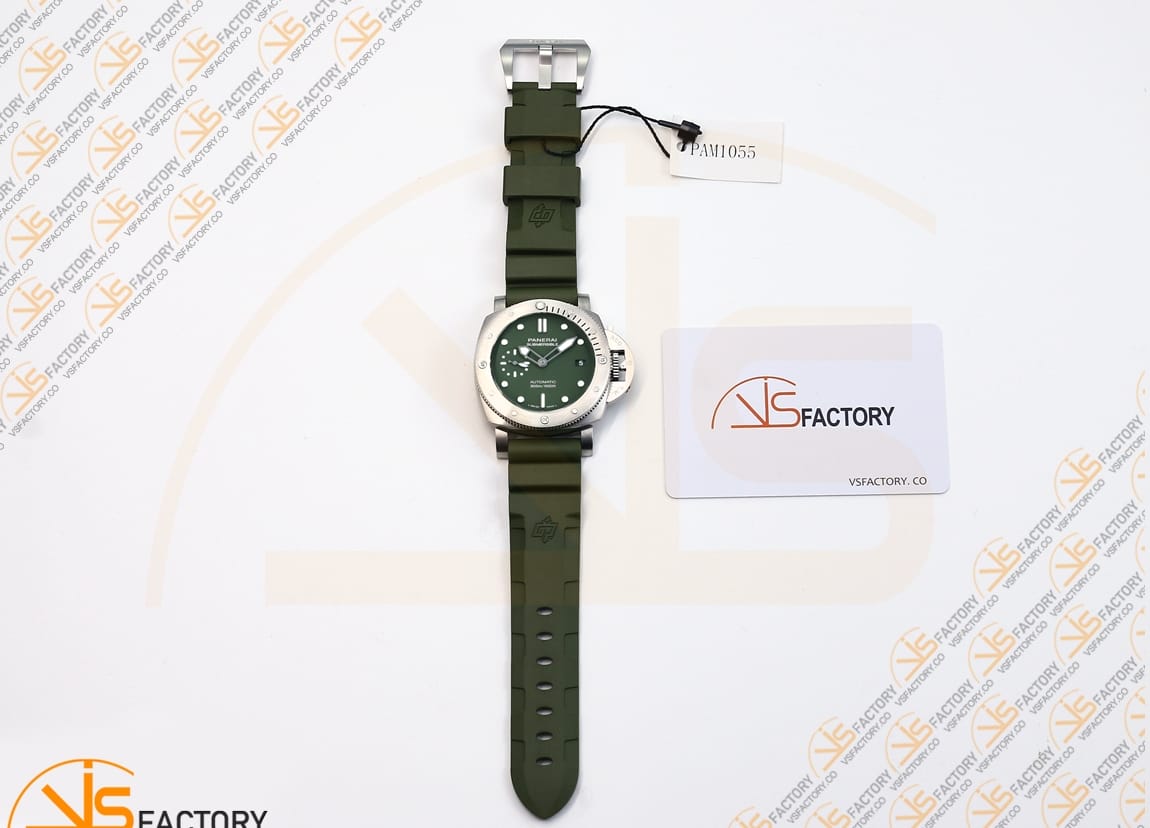 VS Factory Panerai Submersible Verde Militare PAM1055 Green Dial Steel P.900 Movement - 图片 2