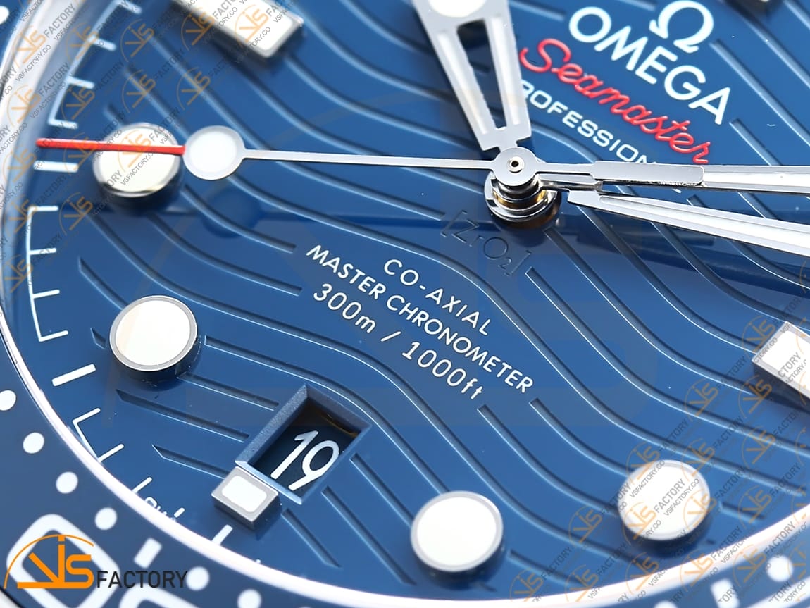 VS Factory Omega Seamaster Diver 300M Blue Ceramic Blue Dial Steel Bracelet VS8800 Movement - 图片 6