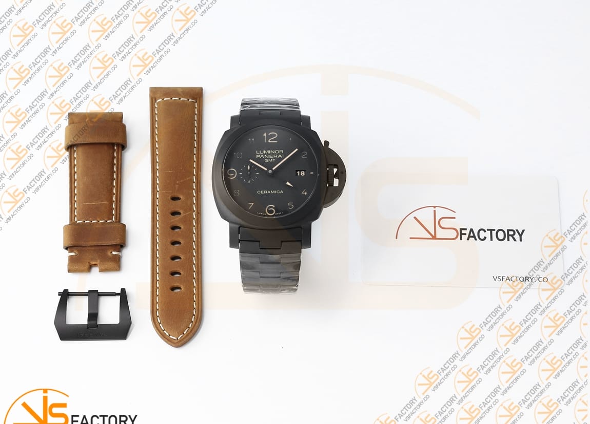 VS Factory Panerai Luminor GMT PAM438 Real Ceramic Ceramic Bracelet P.9001 Movement - 图片 2